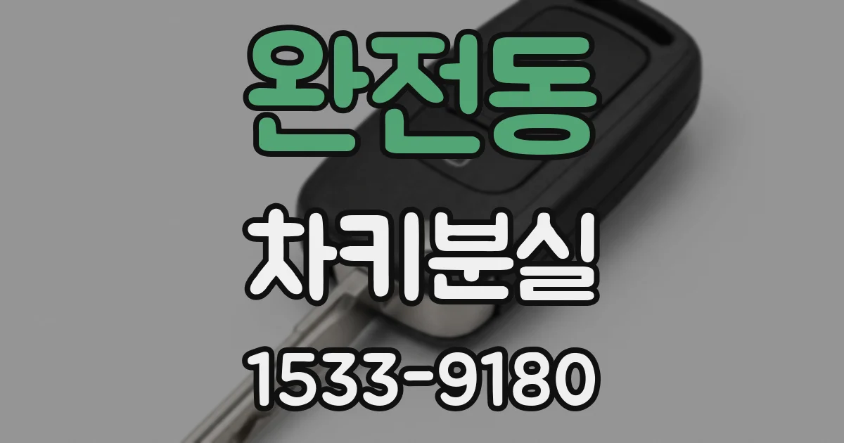 완전동 차키분실