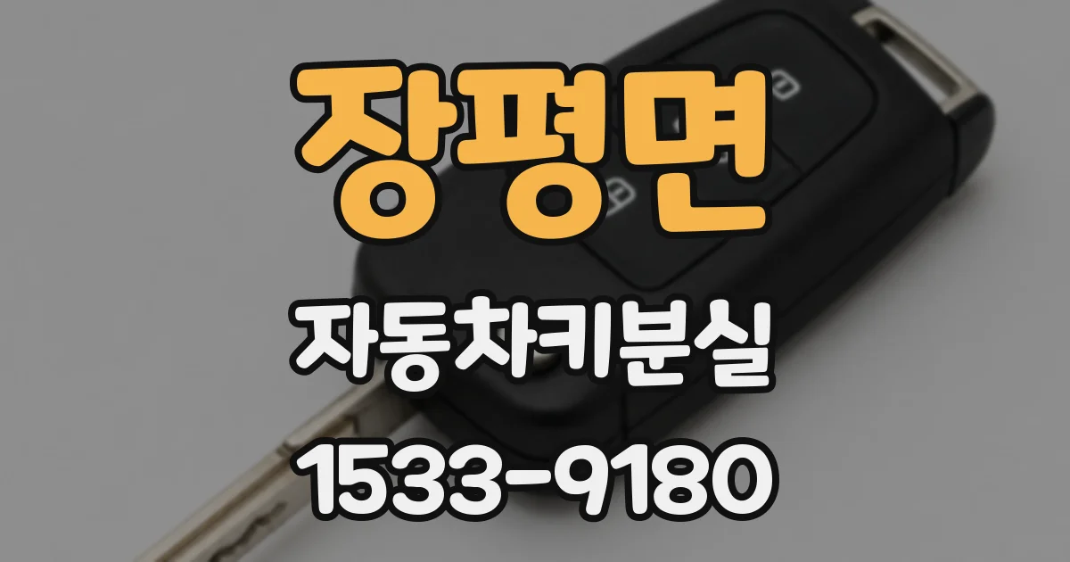 장평면 자동차키분실