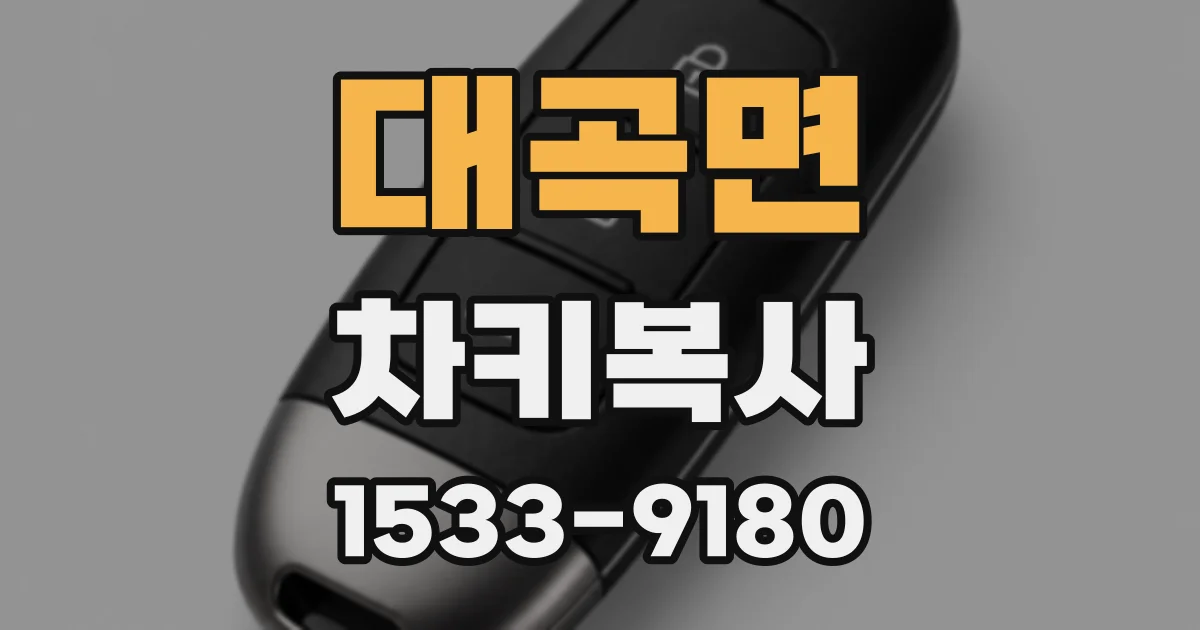 대곡면 차키복사