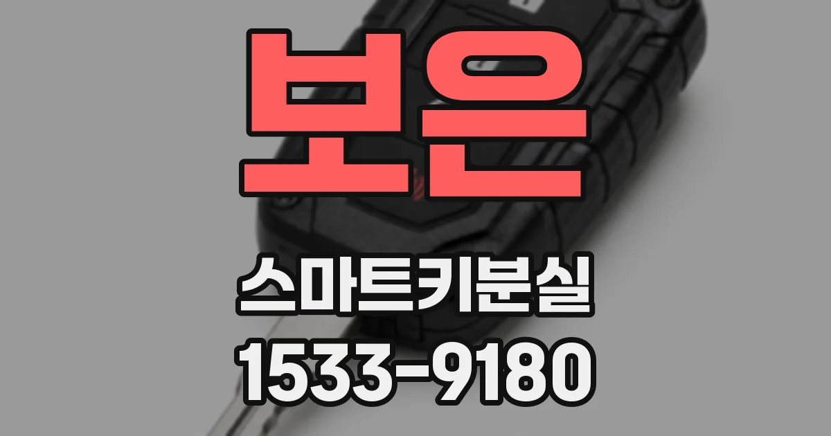 보은 스마트키분실