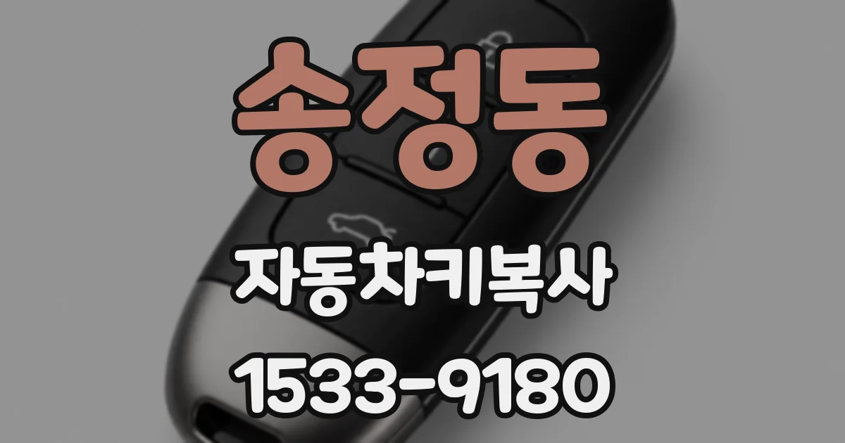 송정동 자동차키복사