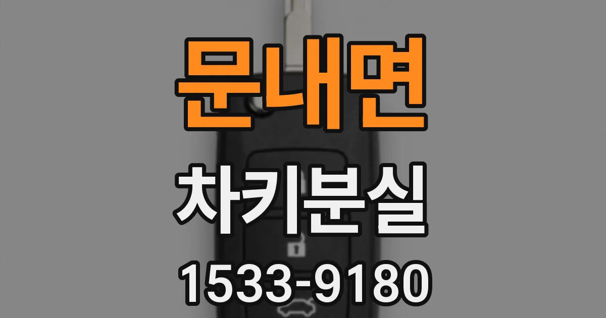 문내면 차키분실