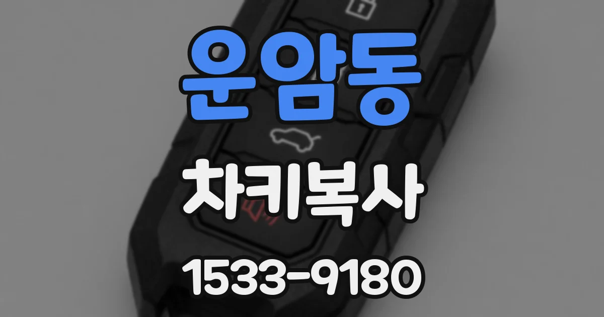 운암동 차키복사