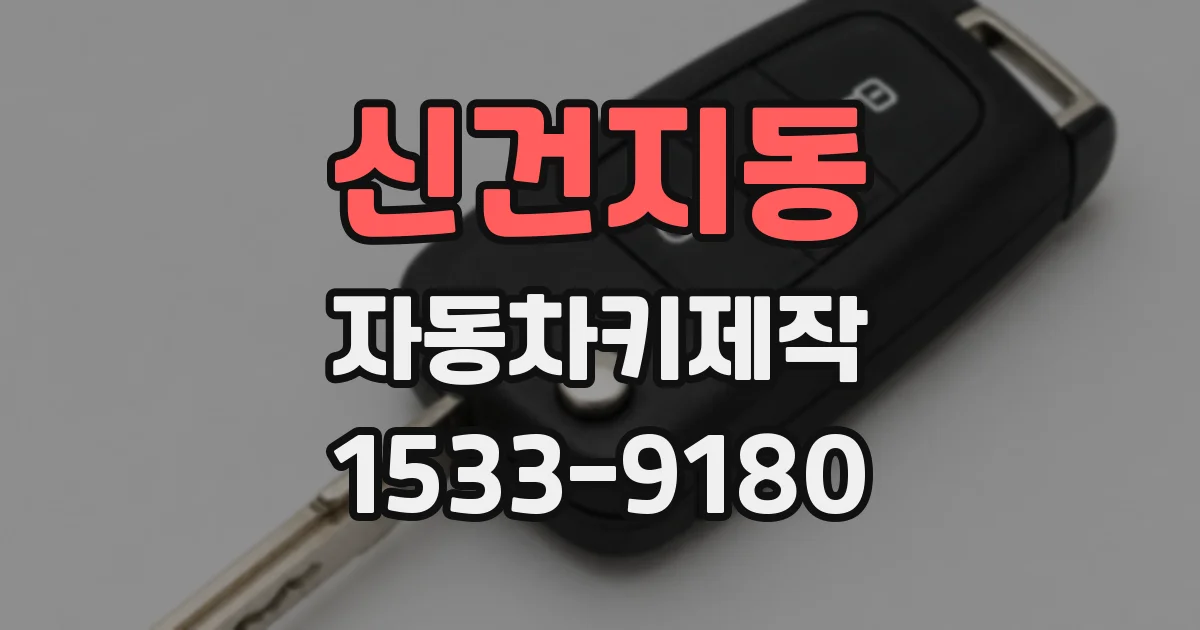 신건지동 자동차키제작