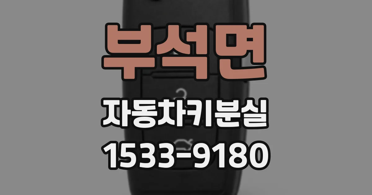 부석면 자동차키분실
