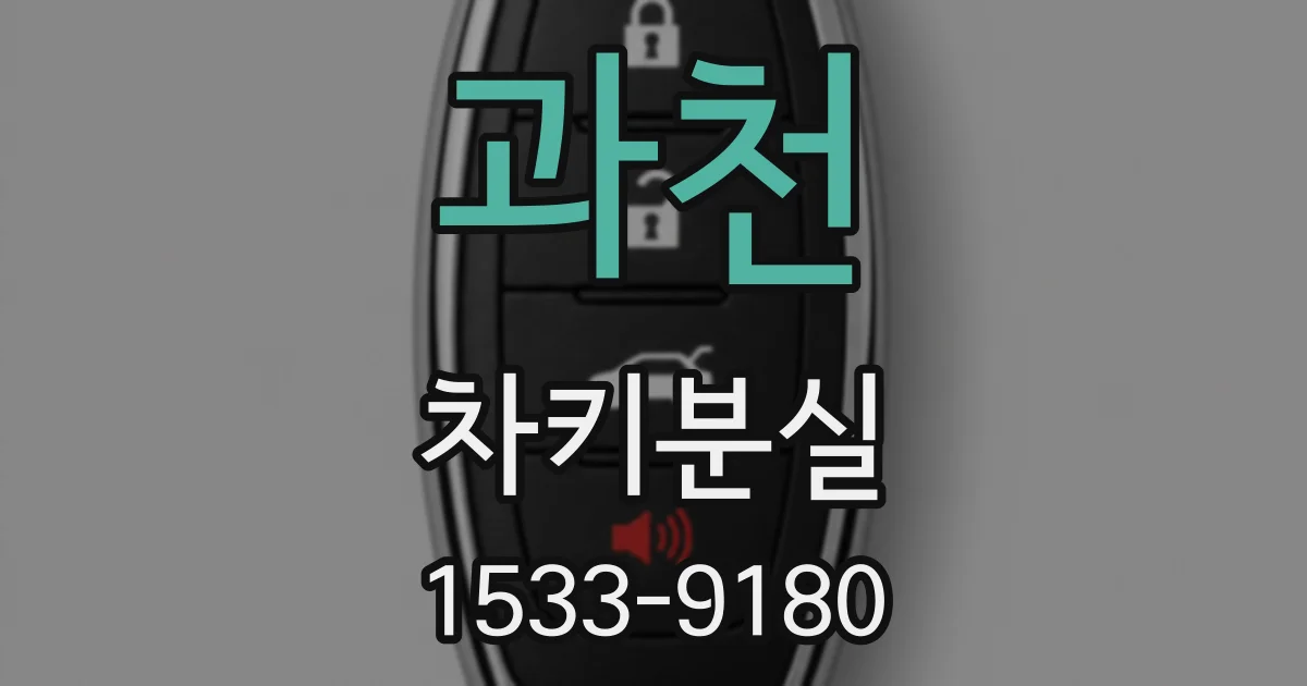 과천 차키분실