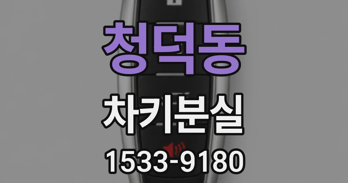 청덕동 차키분실
