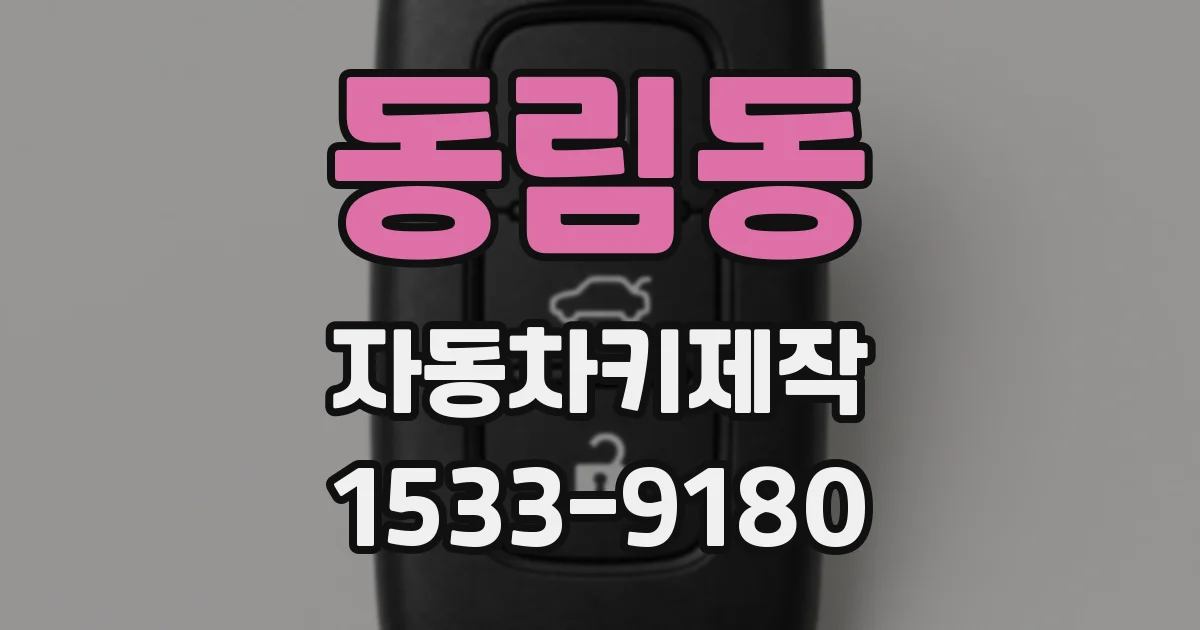 동림동 자동차키제작