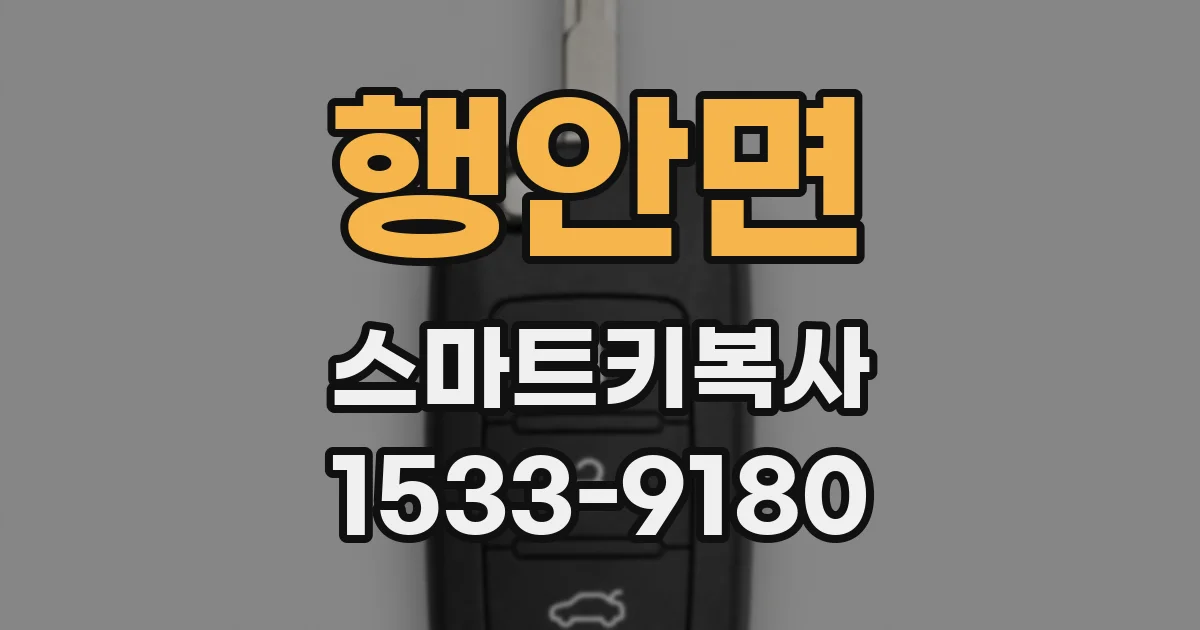 행안면 스마트키복사