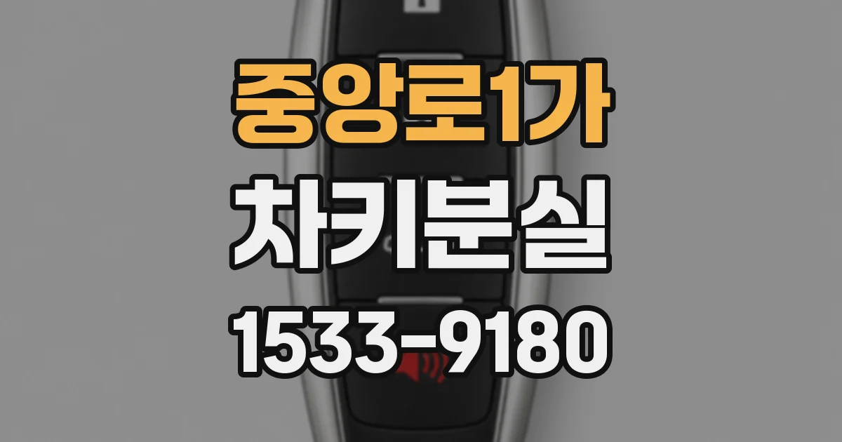 중앙로1가 차키분실