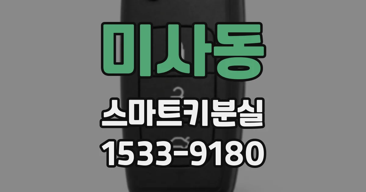미사동 스마트키분실