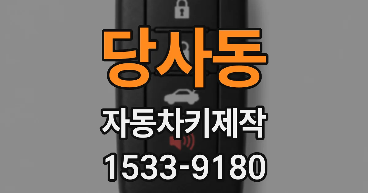 당사동 자동차키제작