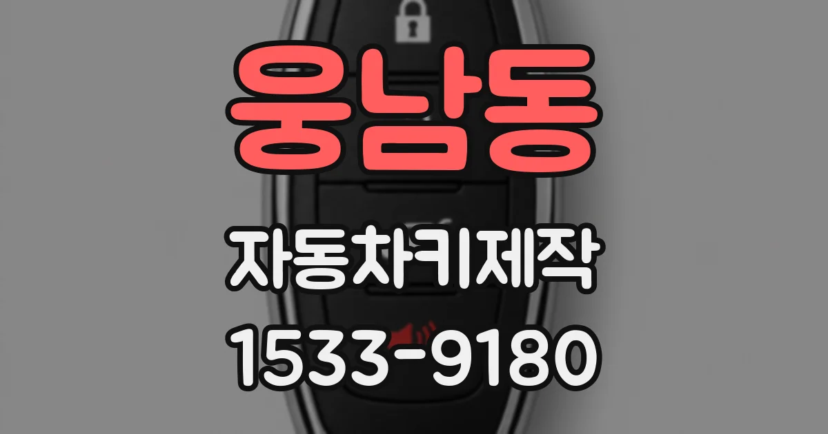 웅남동 자동차키제작