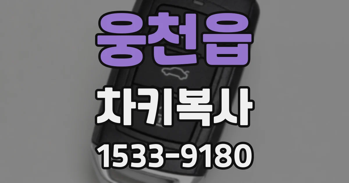 웅천읍 차키복사