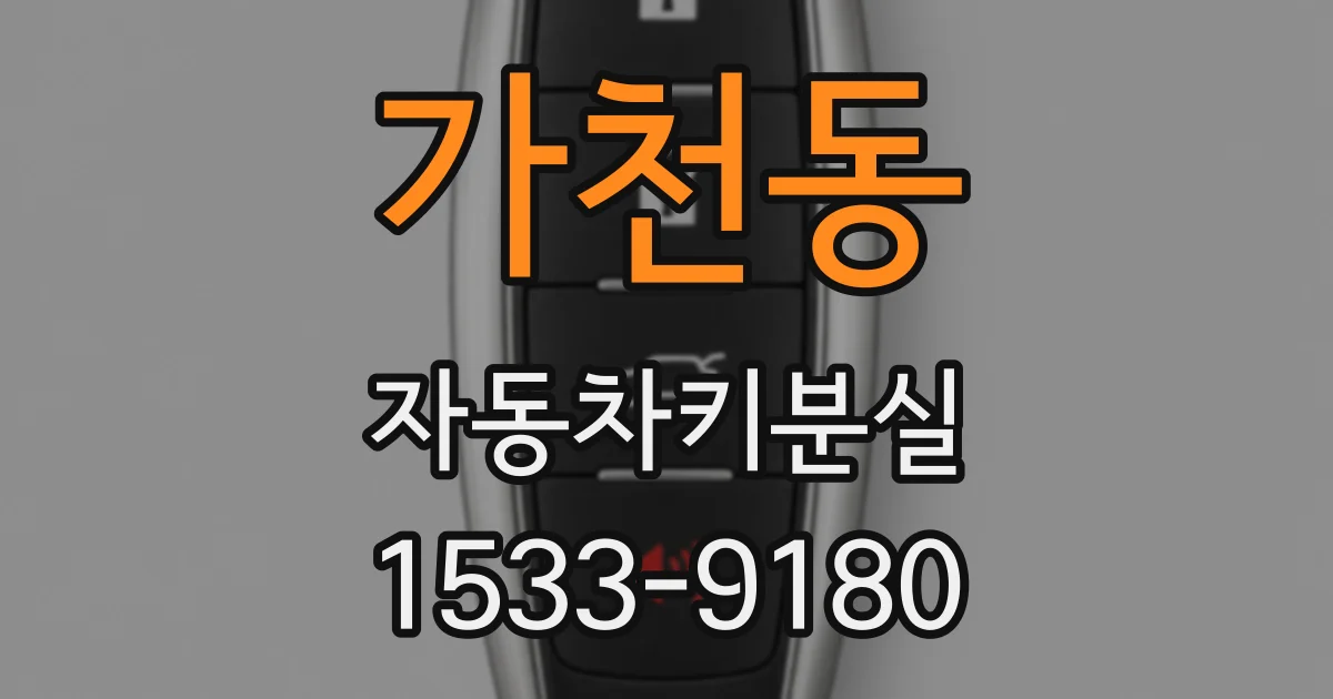 가천동 자동차키분실