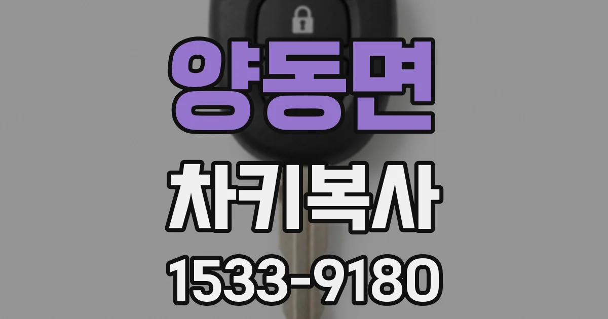 양동면 차키복사