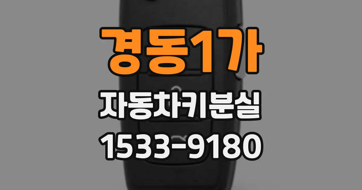 경동1가 자동차키분실