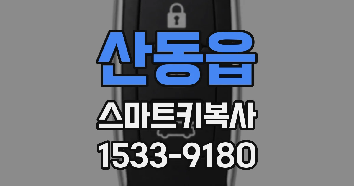 산동읍 스마트키복사