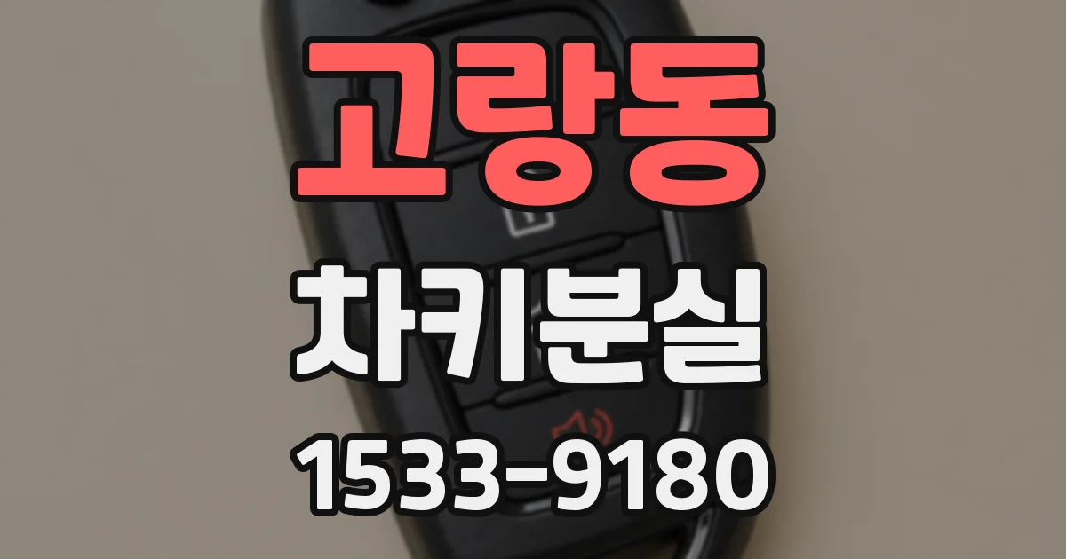 고랑동 차키분실