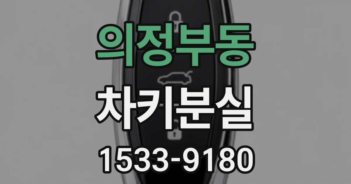 의정부동 차키분실