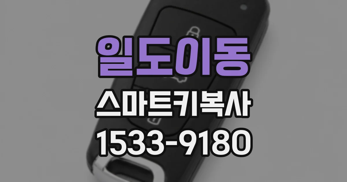 일도이동 스마트키복사