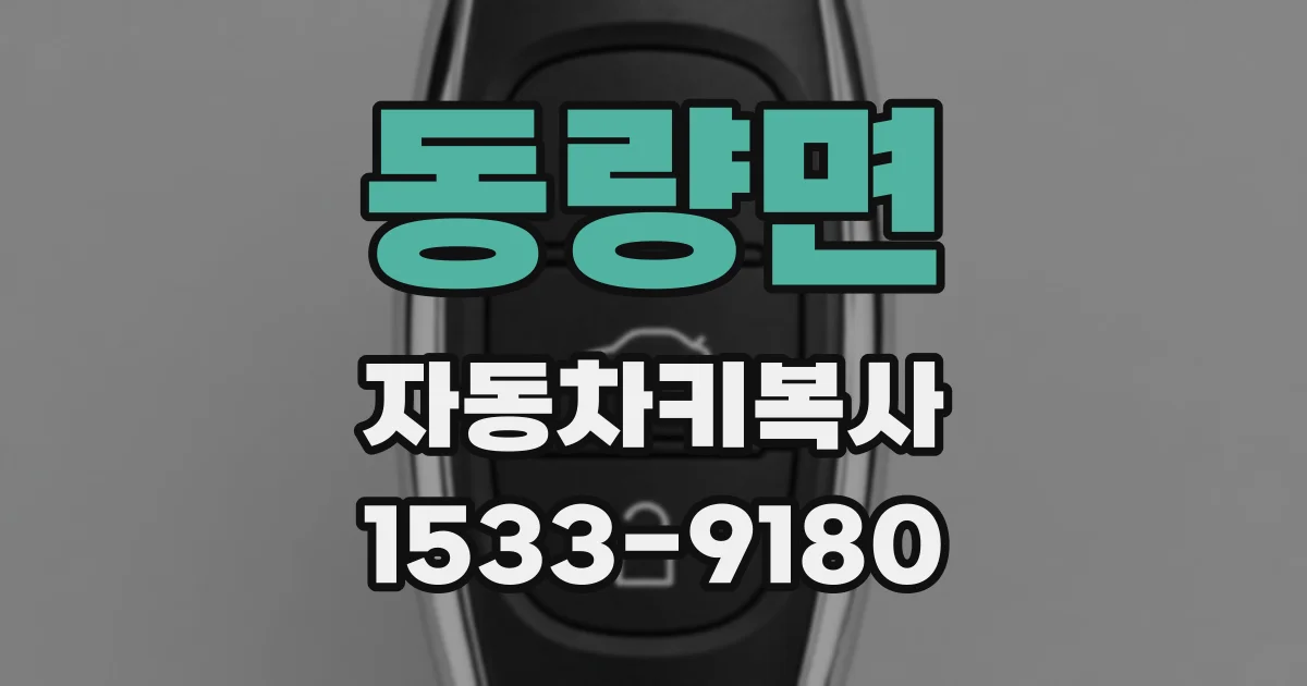 동량면 자동차키복사