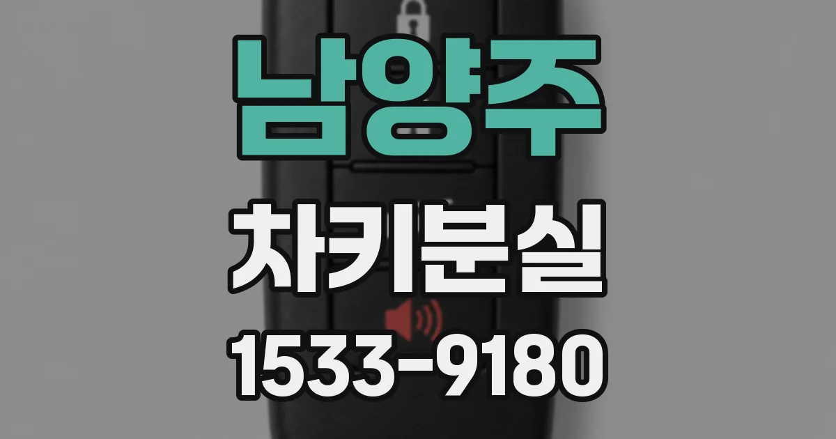 남양주 차키분실