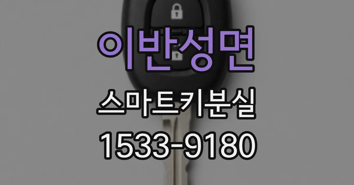 이반성면 스마트키분실