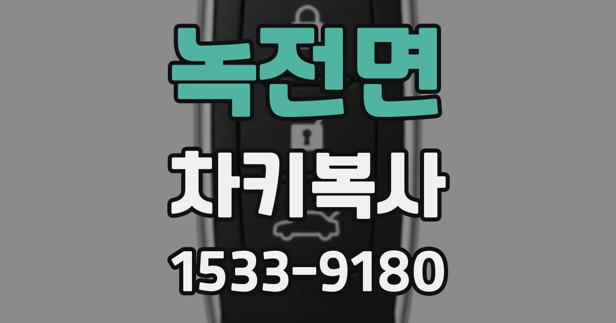 녹전면 차키복사