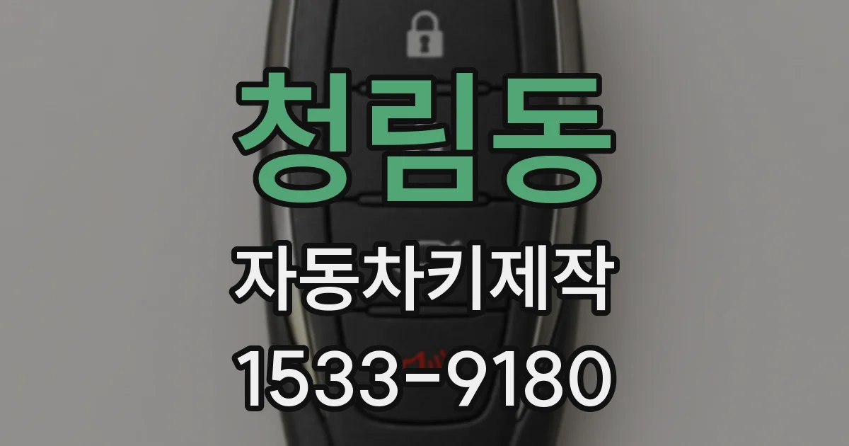 청림동 자동차키제작