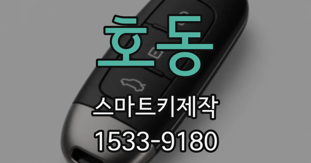 호동 스마트키제작