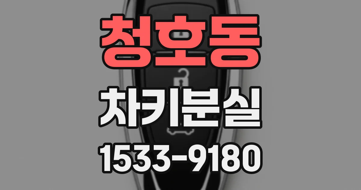 청호동 차키분실