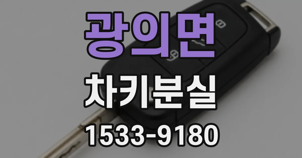 광의면 차키분실