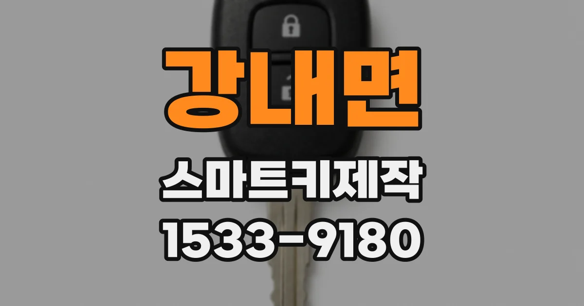 강내면 스마트키제작
