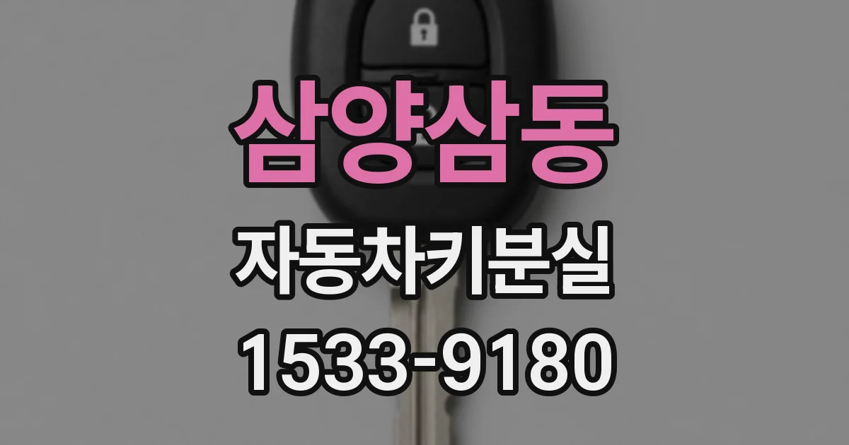 삼양삼동 자동차키분실