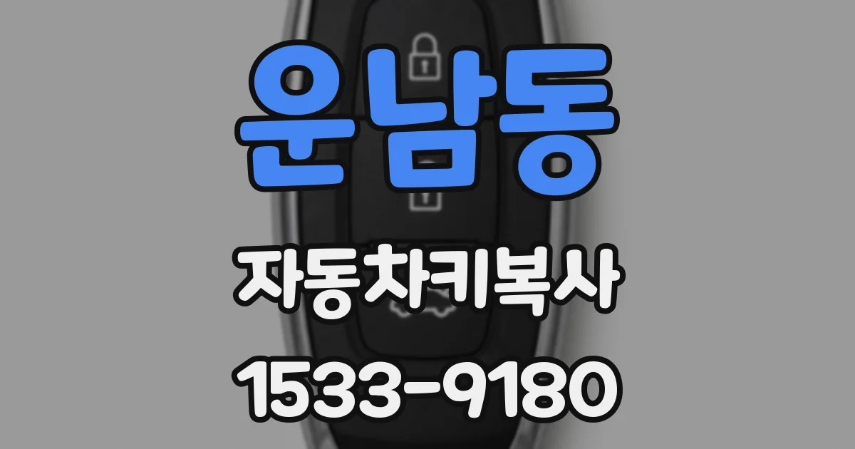 운남동 자동차키복사