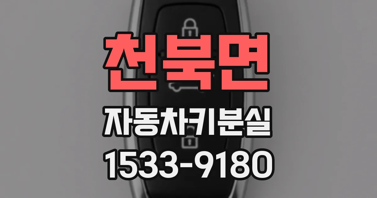 천북면 자동차키분실