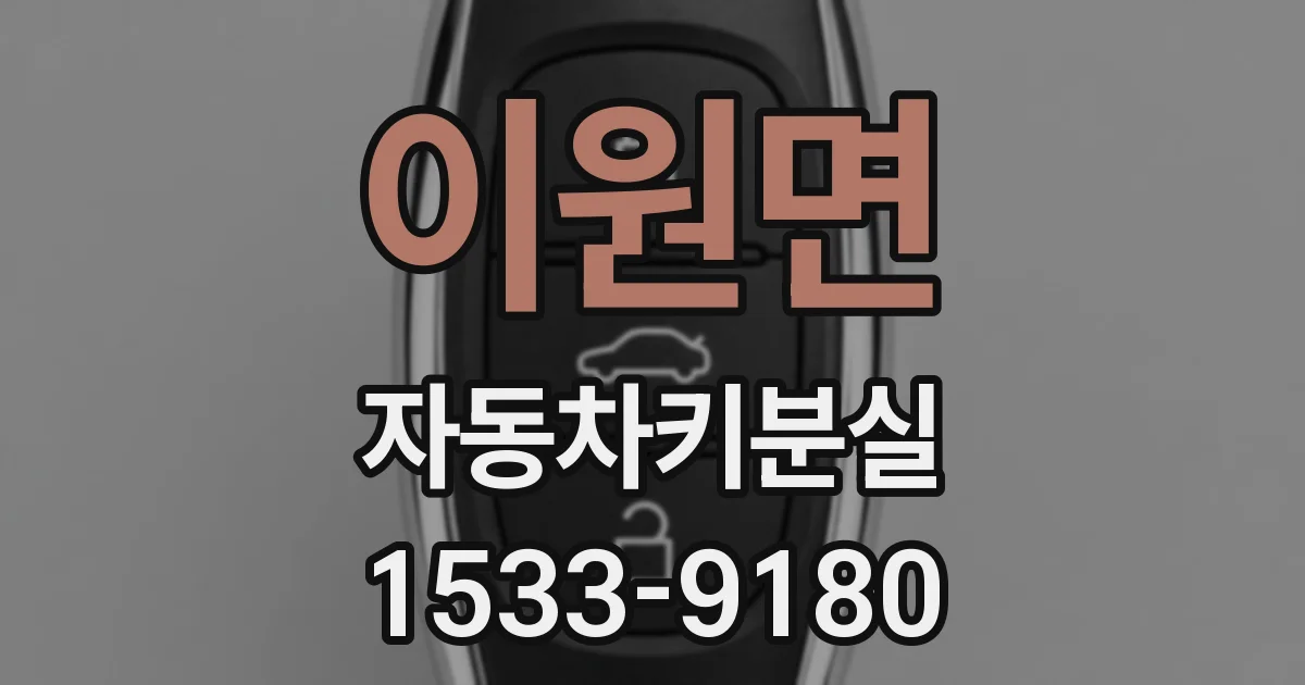 이원면 자동차키분실
