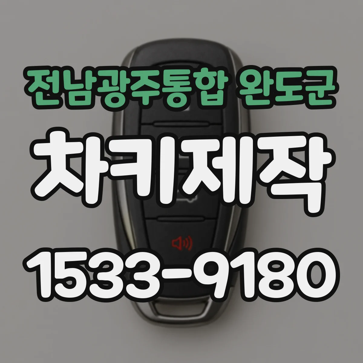 전남광주통합 완도군 차키제작