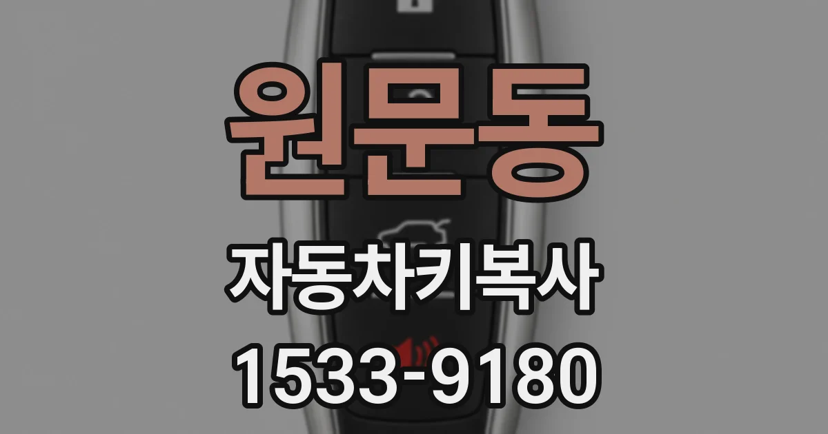 원문동 자동차키복사