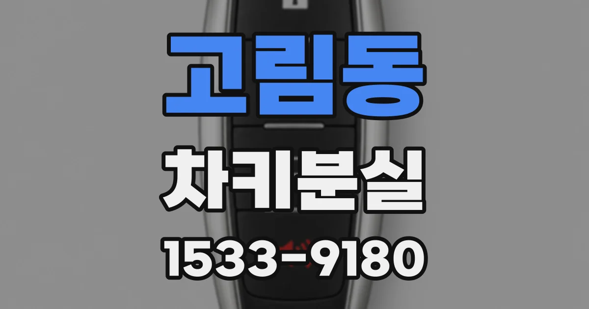 고림동 차키분실