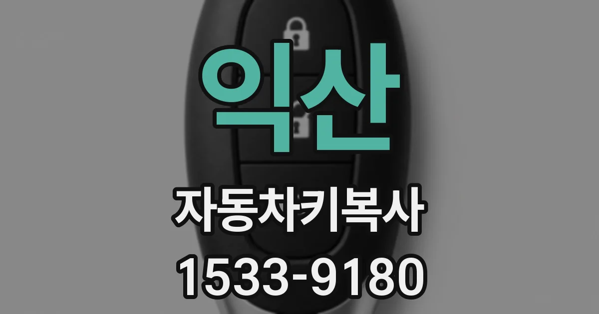 익산 자동차키복사