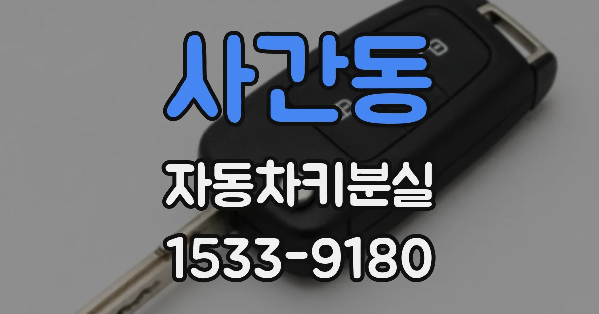 사간동 자동차키분실
