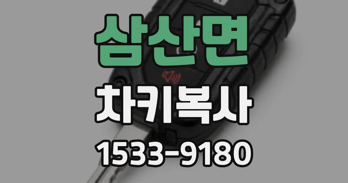 삼산면 차키복사