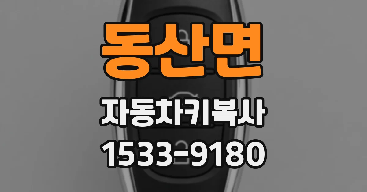 동산면 자동차키복사