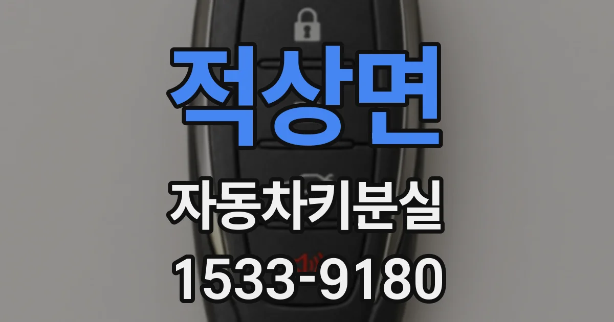 적상면 자동차키분실