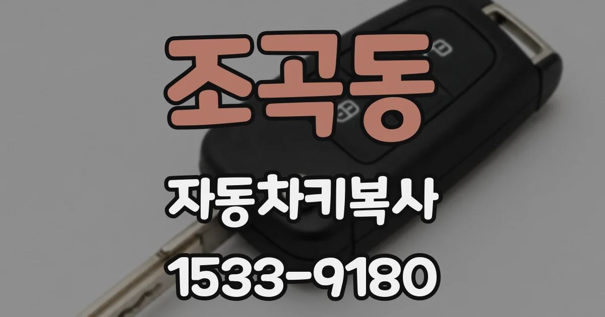 조곡동 자동차키복사