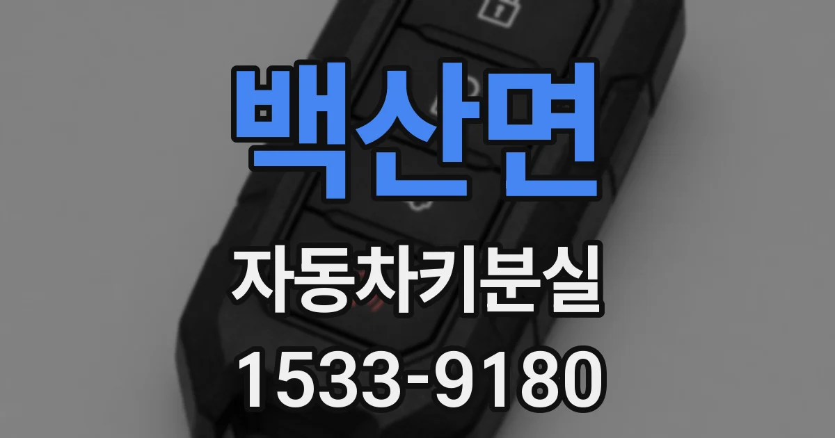 백산면 자동차키분실