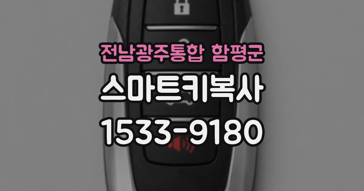 전남광주통합 함평군 스마트키복사