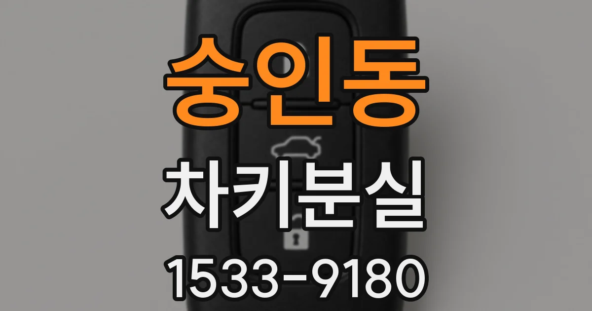 숭인동 차키분실